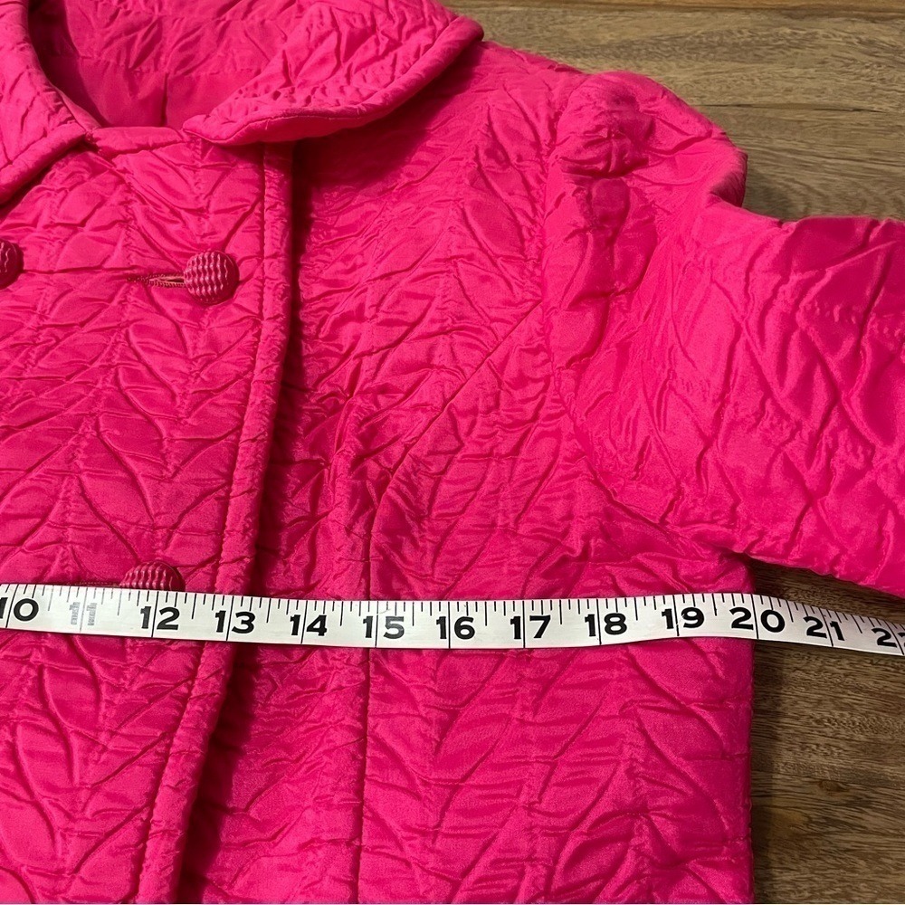 Vintage La Sport Dupont Zepel 70s All Weather Button Down Hot Pink Trench Coat‎ - Picture 12 of 16